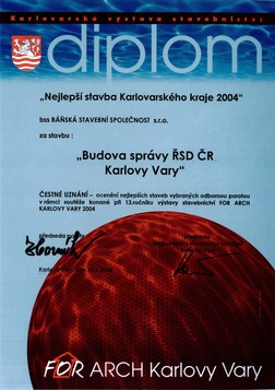 Diplom "Nejlepší stavba KK 2004"